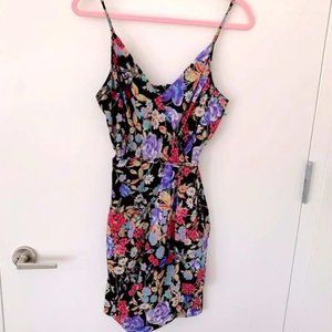 Yumi Kim women black floral mini dress